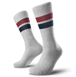 Best Design Custom Knitted <b>Breathable</b> Adjustable Crew <b>Socks</b> for Basketball Sports Made in Pakistan-Spandex/Nylon/Cotton Material - Product Image 1