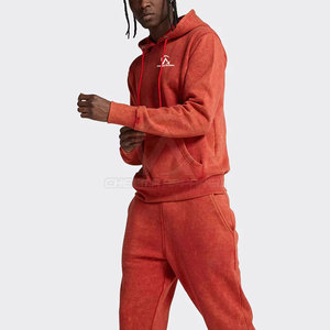 Ensemble décontracté tendance : survêtement délavé à l'acide, sweat à capuche et pantalon de jogging en coton confortable, tenue assortie - Product Image 4