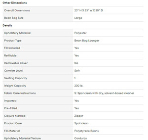 <b>BEAN</b> <b>BAG</b> RELAX CHAIR Corduroy Polystyrene <b>Beans</b> Vietnam Modern High Quality <b>Bean</b> <b>Bag</b> MD29 - Product Image 5