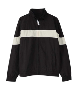 Ensemble de survêtement unisexe respirant coupe-vent effet froissé deux pièces avec empiècements, haute qualité, grandes tailles, personnalisable avec logo - Product Image 2