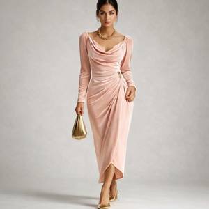 Vestido Bodycon al por mayor para mujer, talla grande, mezcla de algodón, ecológico, sin mangas, básico, midi, para club, de verano - Product Image 1