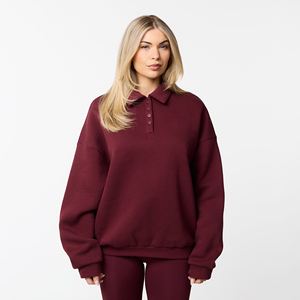 Sweat-shirt streetwear pour femme, de haute qualité, uni, oversize, vente en gros, pull unisexe vierge, sweat-shirt de sport pour femme - Product Image 4