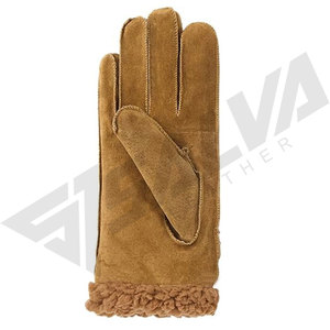 New Fashion Design Leather <b>Gloves</b> for Ladies Women Warm Winter Black Dressing Leather <b>Gloves</b> - Product Image 4
