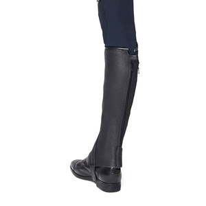 OEM Custom Genuine Leather <b>Half</b> <b>Chaps</b> Cowhide Equestrian Riding Gaiters Durable Unisex Horse Gear B2B LHC-0039 - Product Image 3