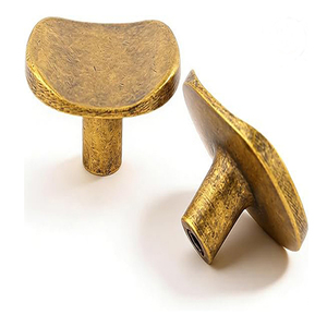 Champagne Bronze Cabinet <b>Pulls</b>,Accessible Luxury Alloy <b>Drawer</b> <b>Pulls</b> Fan Shape Cabinet Knob Brass Contemporary Furniture Handle - Product Image 6