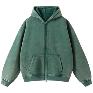 Sweat-shirt à capuche doublé pour homme, style délavé, 100 % coton, pour tenues décontractées, looks urbains élégants, usage quotidien, grandes tailles - Product Image 3