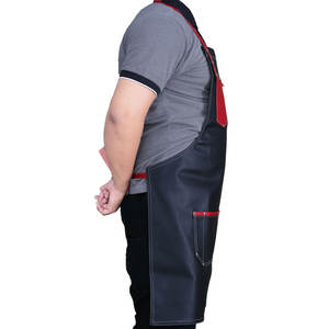 Tablier en cuir personnalisé avec logo pour barbecue, outils de travail, salon, chef, cuisine, barbier, jardin, menuiserie - Product Image 4