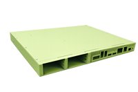 Casing Server Aluminium Alloy Hijau Kustom 1U/2U Berlapis Bubuk 5052AL OEM