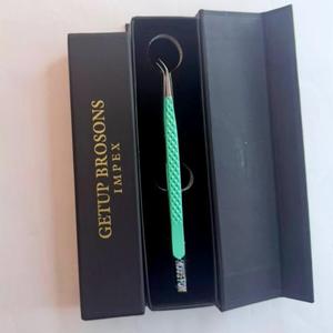 แหนบดัดขนตา Plasma Slim Curve Isolation Lash Tweezers ปลายไฟเบอร์ แหนบสแตนเลสกันน้ำ 10 มม. รับทำโลโก้แบรนด์ส่วนตัว - Product Image 1