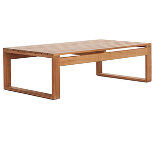 Table carrée en teck écologique au style moderne et épuré, idéale pour une utilisation en extérieur dans les cafés - Product Image 5