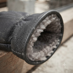 Gants de sécurité en cuir grainé de vachette haute performance, durables, antidérapants, avec poignet élastique, doux, confortables, imperméables et résistants à la chaleur - Product Image 6