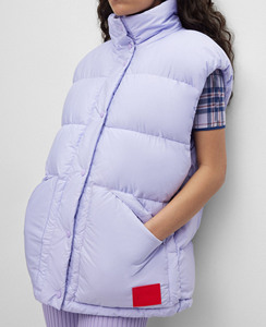 Lightweight Breathable & Waterproof Embroidery Puffer <b>Jacket</b> <b>Sleeveless</b> Stylish <b>Women</b> Winter Canvas Puffer Coat - Product Image 2