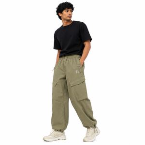 Pantalones Cargo para Hombre, Cintura Elástica Personalizada, Múltiples Bolsillos, Pierna Ancha, Corte Relajado, Estilo Casual, Streetwear, Proveedor Mayorista a Granel en EE. UU. - Product Image 1
