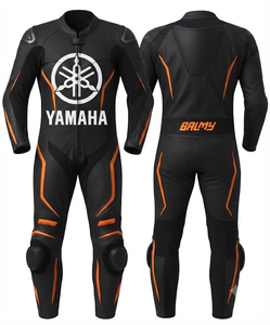 Traje de Carreras de Cuero de Vaca/Canguro Ramaha para Hombre, Mono de Una Pieza con Armadura de Nivel 2 CE, Hecho a Medida, Protección OEM - Product Image 1