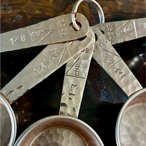 Unique Design Copper Made Hammered Design <b>Measuring</b> <b>Cups</b> And Spoons <b>Set</b> 5 Piece <b>Set</b> Admirable Look From Indian Supplier - Product Image 3