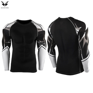 Vente en gros de rashguard de compression personnalisé en tissu Spandex et Nylon, meilleur prix, vêtements de fitness, rashguard de sport pour adultes à séchage rapide - Product Image 5