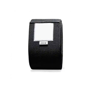 Manchon de soutien élastique noir pour genou, pour hommes, vêtement de fitness, couleur unie, logo personnalisé imprimé, patch logo - Product Image 5