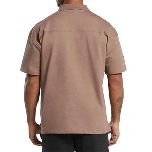 เสื้อโปโลแขนสั้นผู้ชายสีเขียวและสีตัดต่อ ทรงลำลอง ผ้าถัก ทรงปกติ - Product Image 2