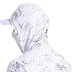 เสื้อฮู้ดดี้ตกปลาแบบซับลิเมชั่นพร้อมหน้ากากป้องกันรังสียูวีสำหรับทีมตกปลา รับผลิตแบบ OEM/ODM พร้อมสกรีนโลโก้ตามสั่ง ผลิตจากผ้าสแปนเด็กซ์/โพลีเอสเตอร์ - Product Image 5