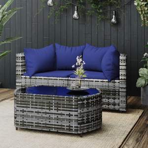 Ensemble de salon de jardin gris pour collection de meubles d'extérieur - Product Image 1