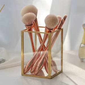 Durable Metal And Glass Beauty Organizer Box With Elegant Design For Home Vanity Countertop Storage - Product Image 5