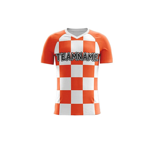 Maillot de football blanc pour homme, manches courtes, col rond, impression sublimée, coupe classique, vêtements de football pour adulte - Product Image 2