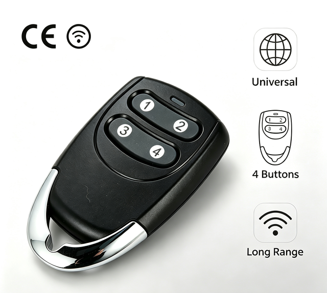 T3401 Hiland 4 Channels 433.92MHz Frequency Remote Control for Garage Door & Home Automation Swing Gate