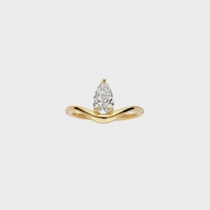 Lab Grown <b>Diamond</b> <b>Ring</b> 1 Carat Pear Engagement <b>Ring</b> Solitaire Gold <b>Ring</b> Minimalist Bridal Jewelry Fine Jewelry - Product Image 1