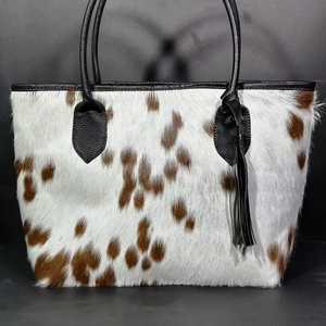 Leather Hair On Tote Bag Cowhide <b>Handbag</b> Women Shoulder Purse Fashion Casual Stylish Daily Use Tote Bag LHTB-0082 - Product Image 3