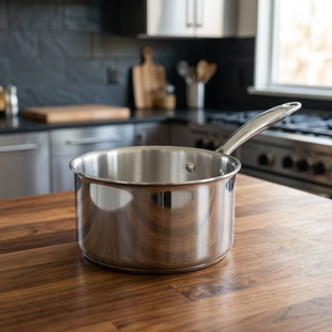 Factory Price 18cm Triply Stainless Steel Saucepan 304 Grade Heavy Duty Cooking <b>Pot</b> for <b>Soups</b> Stews Boiling Everyday Home - Product Image 5