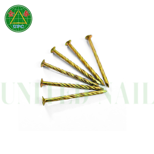 Clous en acier plaqué jaune de haute qualité et durables de 1-3/8 pouces avec tête à motif quadrillé/tige lisse, fabriqués au Vietnam - Product Image 4