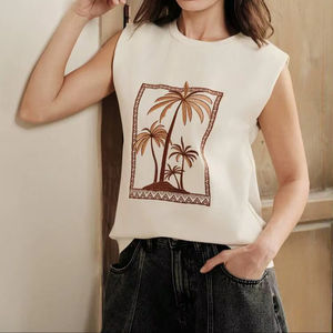 Stylish beaded embroidery tank <b>top</b> for summer fashion Hand beaded seed bead embroidery tank <b>top</b> for women - Product Image 1