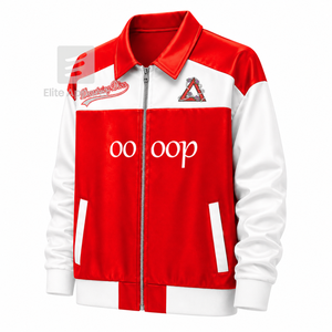 Custom Delta Sigma Theta Sorority Windbreaker embroidered logo red & white Casual Style for female with polyester lining - Product Image 2