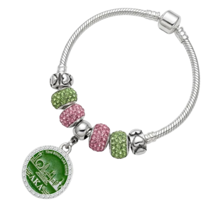   Bracelet élégant pour femme 2026 Boule Skyline Fireball, bijoux perlés en cristal vert, bracelet de charme pour sororité, tendance - Product Image 1