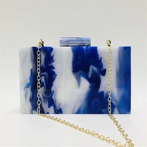 Elegant <b>White</b> Resin Fashion Clutch Bag Handmade Glossy Acrylic Hard Case Purse for Weddings Parties & Formal Evening Wear - Product Image 2