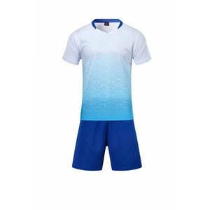 Uniformes de Fútbol al por Mayor con Estampado de Ondas en Color Degradado, Conjunto de Camisetas de Fútbol para Club - Product Image 1