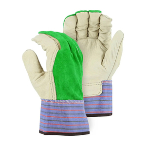 Gants de sécurité en cuir haut de gamme, robustes, antistatiques, antidérapants, imperméables, à texture grainée, avec protection ajustable du poignet et protection des paumes fendues - Product Image 6