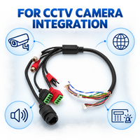 Harnais de câbles multifonction pour caméra IP CCTV avec connecteurs RJ45, entrée/sortie audio, alimentation, alarme et RS485