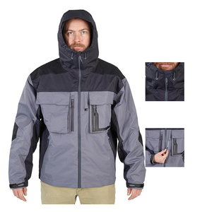 Chaqueta Impermeable de Pesca Gris UPF 50, Camisa de Pesca de Manga Larga para Hombre con Bolsillos - Product Image 2