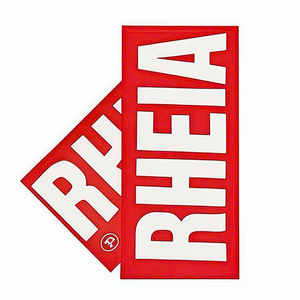 ผ้าพันคอลายตัวอักษร RHEIA เครื่องประดับแฟชั่นสำหรับทุกเพศ ดีไซน์สีเทาขาว - Product Image 5