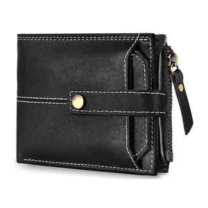 Handmade Luxury Fashion Genuine Leather <b>Black</b> <b>Wallet</b> <b>for</b> <b>Men</b> Slim <b>Wallet</b> - Product Image 1