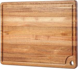 Planche à découper rectangulaire en résine de noyer avec poignée et rainure pour les jus, durable, épaisseur 1,5 cm, compatible lave-vaisselle, Craft Emporium - Product Image 4