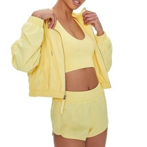 Ensemble 2 pièces d'été pour femme : coupe-vent et short décontracté à séchage rapide avec fermeture éclair - Product Image 6
