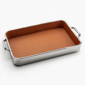 Plateau décoratif en cuir de luxe, conçu pour l'hôtellerie élégante et les espaces résidentiels, offrant un aspect raffiné et une longue durée de vie. - Product Image 3