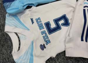 Elite American Football Uniform Custom Sublimated Breathable Team <b>Game</b> Jersey Shiny Spandex Pants Scratch Resistant Uniforms - Product Image 4