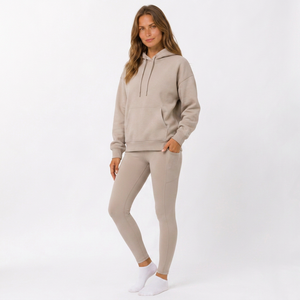Conjunto de Sudadera con Capucha y Pantalones Deportivos Personalizados para Mujer, Hombros Caídos, Etiqueta Personalizada, Suministro al por Mayor para Marcas de Ropa Urbana de EE. UU. - Product Image 5