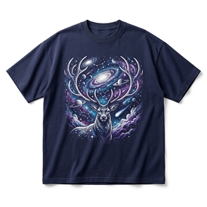 T-shirt Château Flottant dans les Nuages |   T-shirt en coton épais 240 GSM bleu ciel clair avec motif d'airships volants - Product Image 2