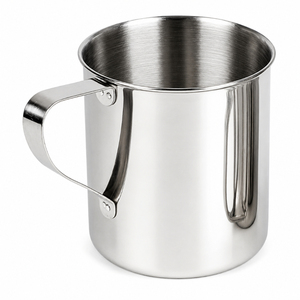 Mug en acier inoxydable de qualité alimentaire écologique, poli miroir, à paroi simple, tasse à café en métal incassable, gobelet en acier premium - Product Image 6