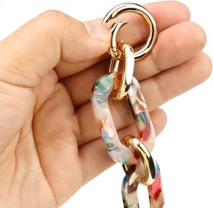 Acrylic <b>Chain</b> Extension Decorative <b>Strap</b> for Purse <b>Handbags</b> Crossbody Bags (Color Splicing) - Product Image 3