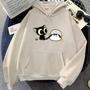 Sweat-shirts à capuche pour femmes, nouvelle qualité, impression animée Luo Xiao Hei Cat, sweats à capuche LuoXiaoHei Manga Cartoon, sweats décontractés Kawaii pour filles - Product Image 2